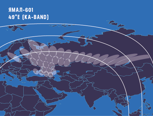 Yamal 601. Зона покрытия спутников. Ямал 401 зона покрытия. Спутник Ямал 601.